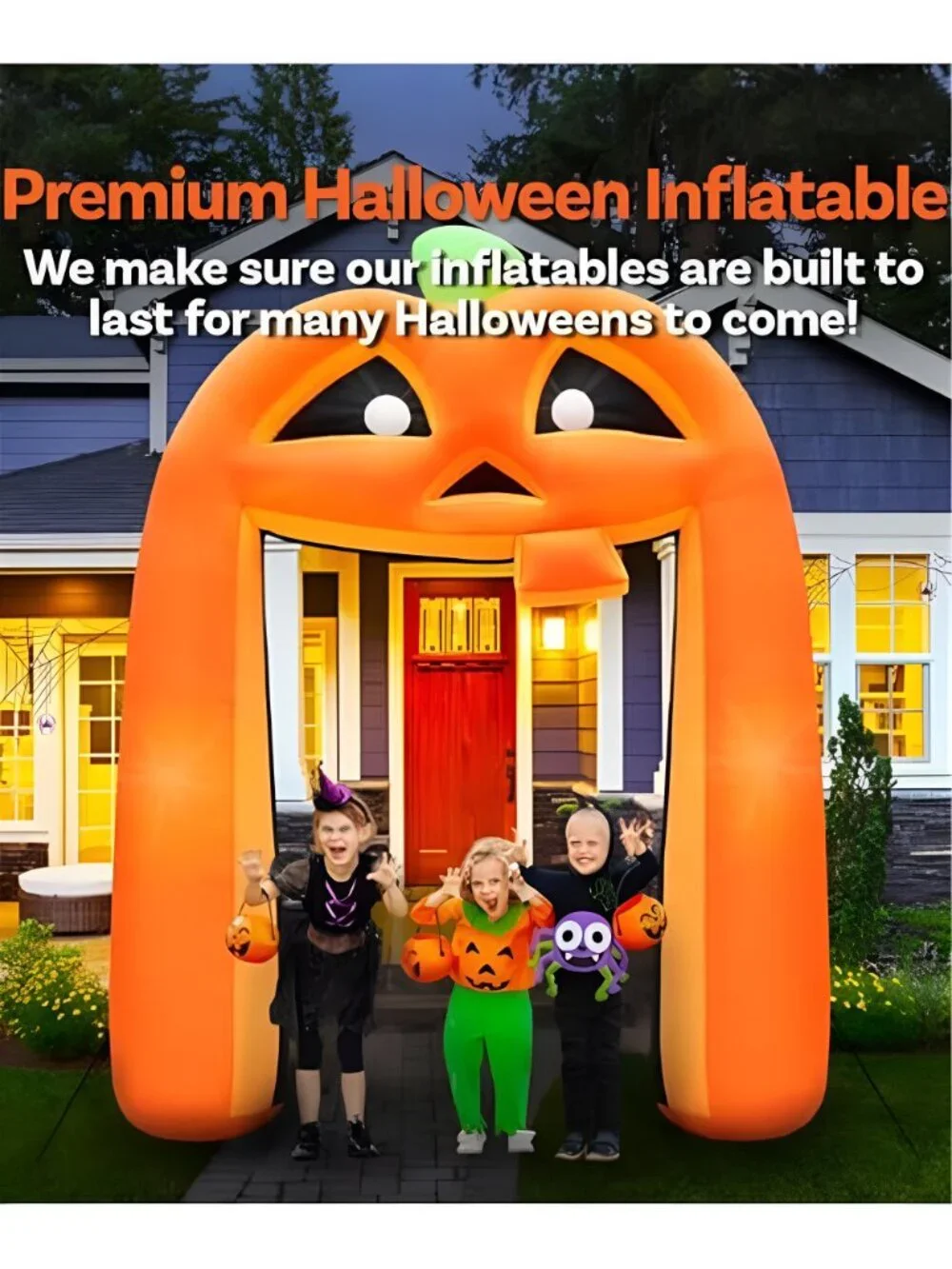 10FT Halloween Inflatables Pumpkin Archway, Halloween Pumpkin Inflatable